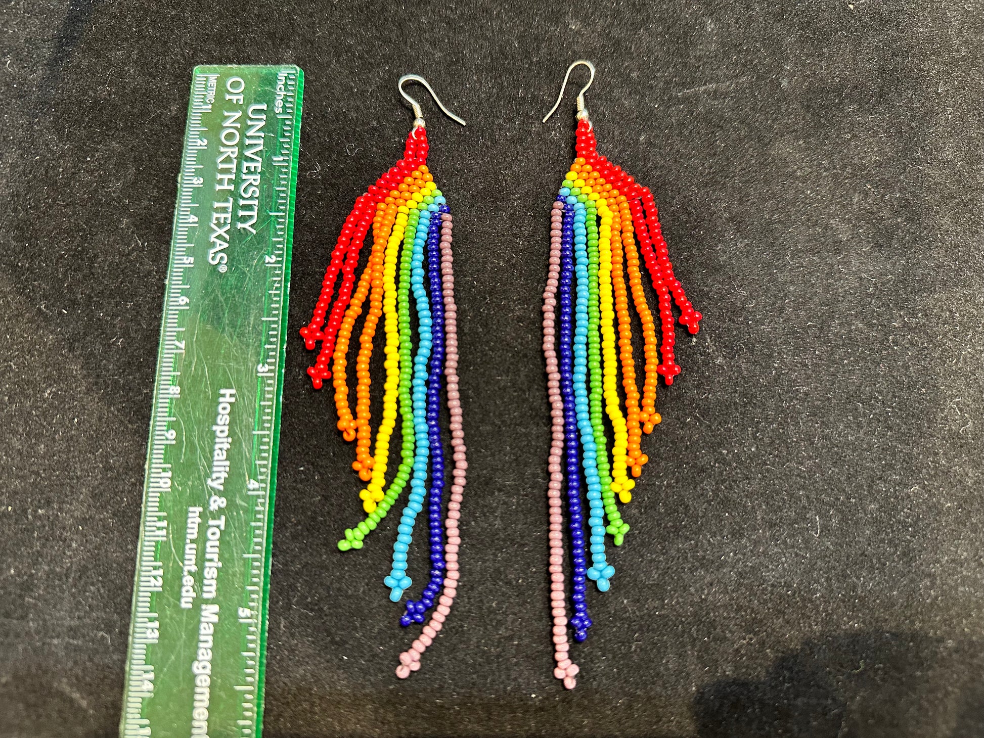 Beaded Rainbow Brazilian Indigenous Tribal Earrings | Hand Crafted - Avanti Body Jewelry