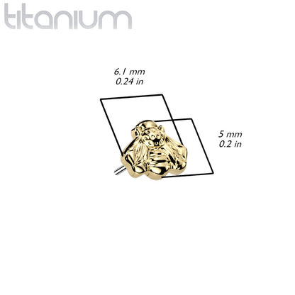 Bee | Titanium Threadless Top For Nose, Ears & Lip - Avanti Body Jewelry