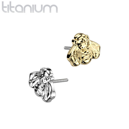 Bee | Titanium Threadless Top For Nose, Ears & Lip - Avanti Body Jewelry