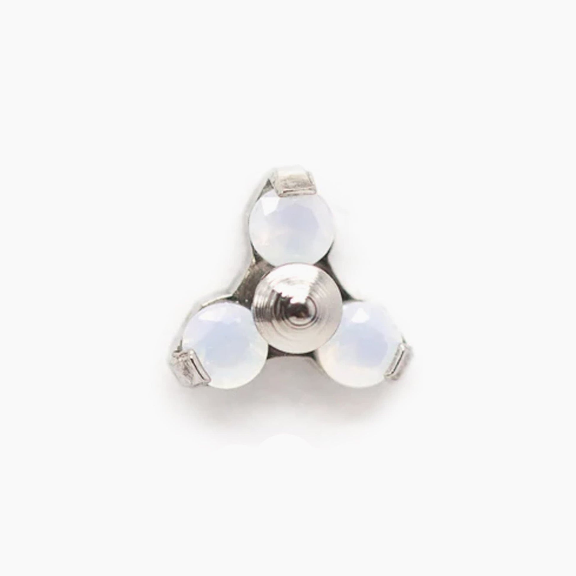 Trinity 3 Gem Cluster | Titanium Threadless Top For Nose, Ears & Lip - Avanti Body Jewelry