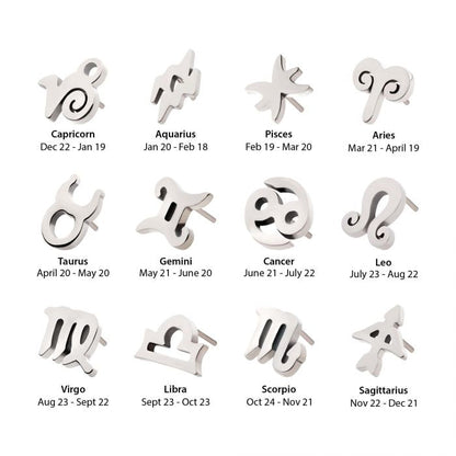Zodiac Sign | Titanium Threadless Top For Nose, Ears & Lip - Avanti Body Jewelry