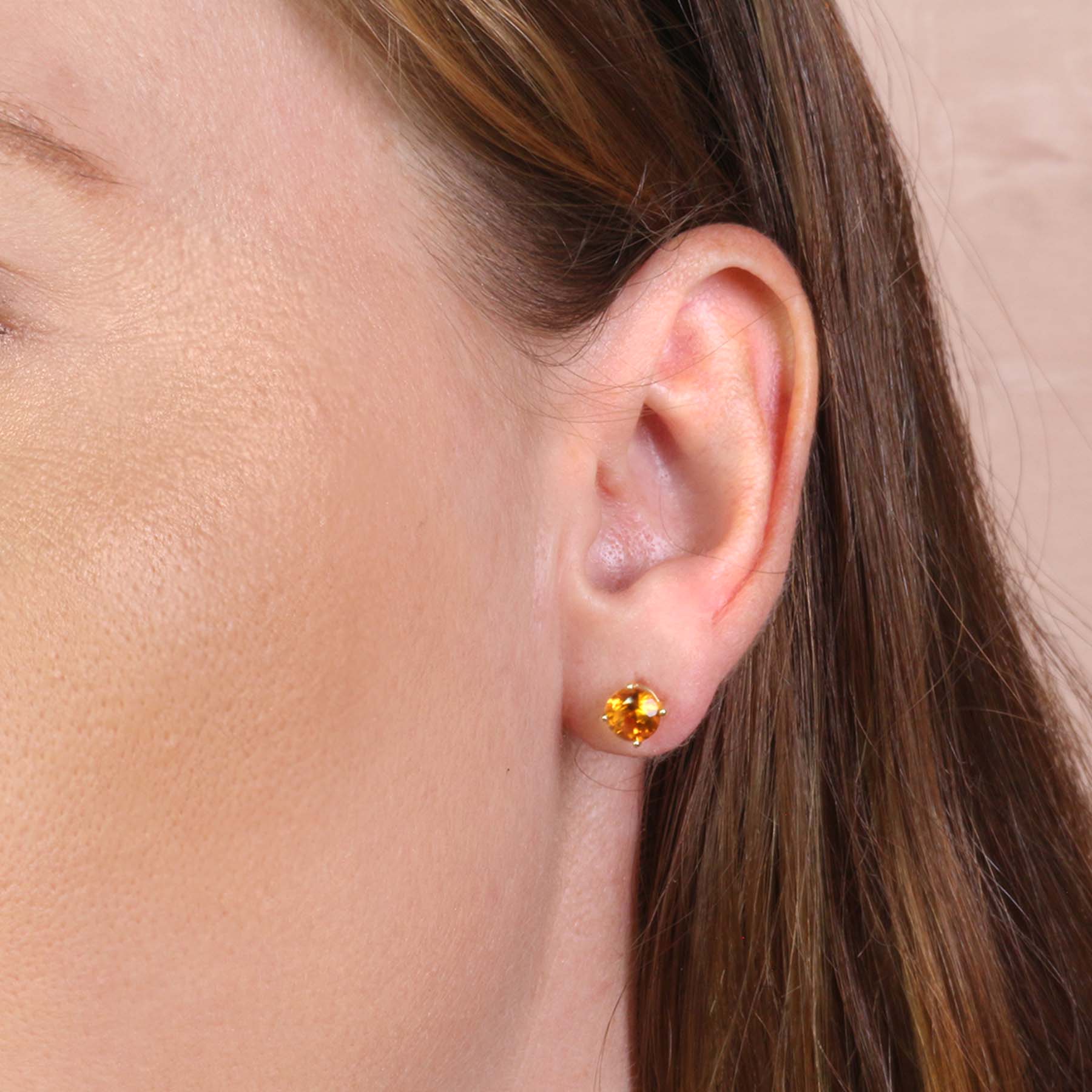 14k Citrine Stud Earrings - Avanti Body Jewelry