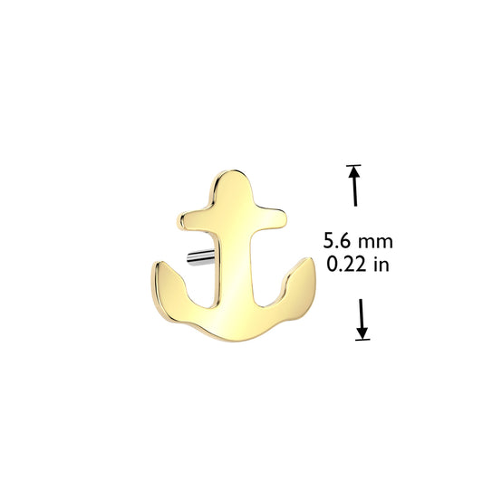 Anchor Titanium Threadless Top - Avanti Body Jewelry
