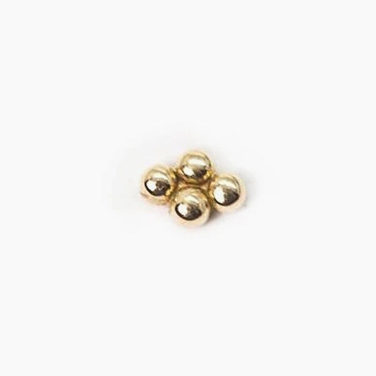Threadless 14k Quad-Bead Cluster Tops For Nose, Ears & Lip - Avanti Body Jewelry