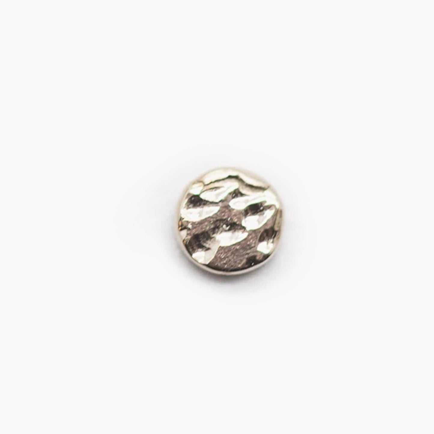 Hammered Disc End | 14K Threadless Top For Nose, Ears & Lip - Avanti Body Jewelry