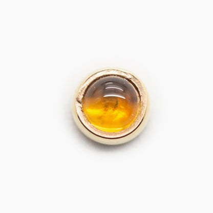 Genuine Stone Cabochon | 14K Threadless Top For Nose, Ears & Lip - Avanti Body Jewelry