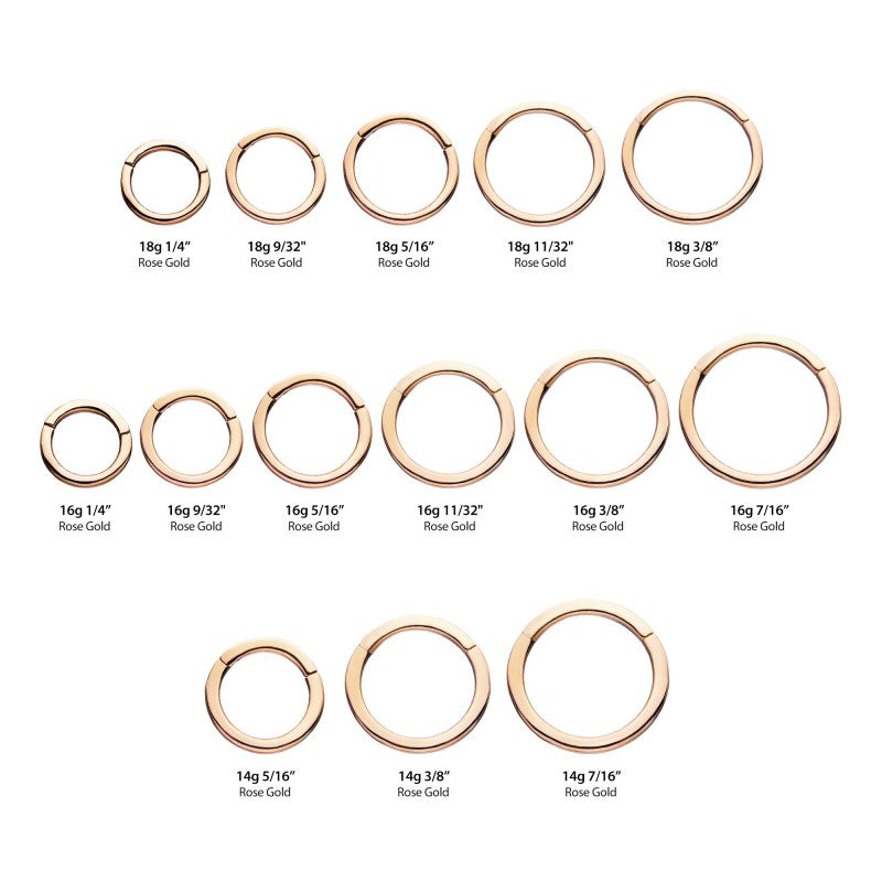 Hinged Ring 14k Gold | Clicker Segment Hoop Ring