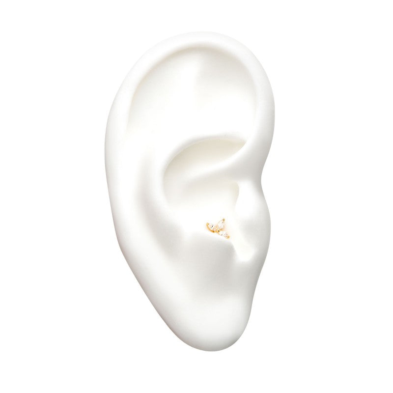 Flower | 14K Threadless Top For Nose, Ears & Lip - Avanti Body Jewelry