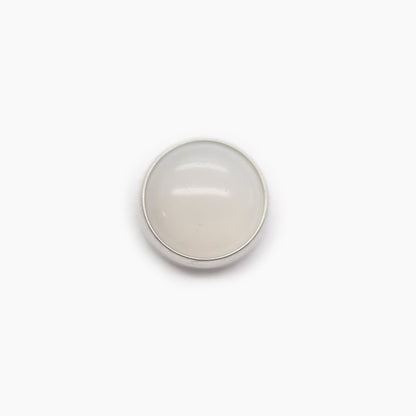Cabochon Bezel Set Stone | Titanium Threadless Top For Nose, Ears & Lip - Avanti Body Jewelry