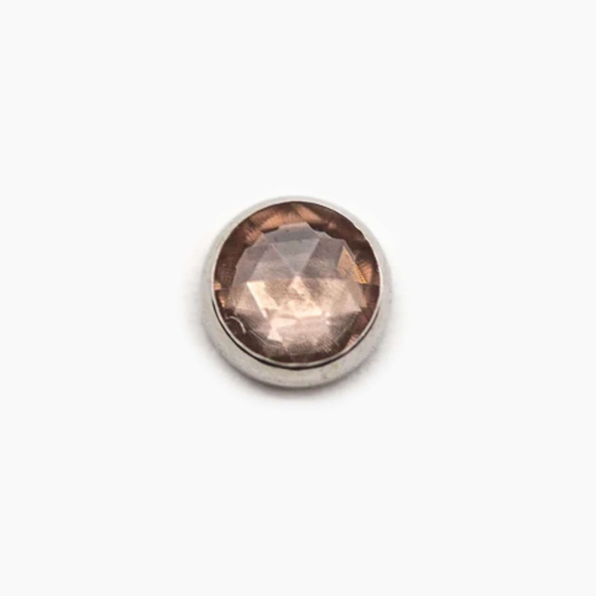 Cabochon Bezel Set Stone | Titanium Threadless Top For Nose, Ears & Lip - Avanti Body Jewelry