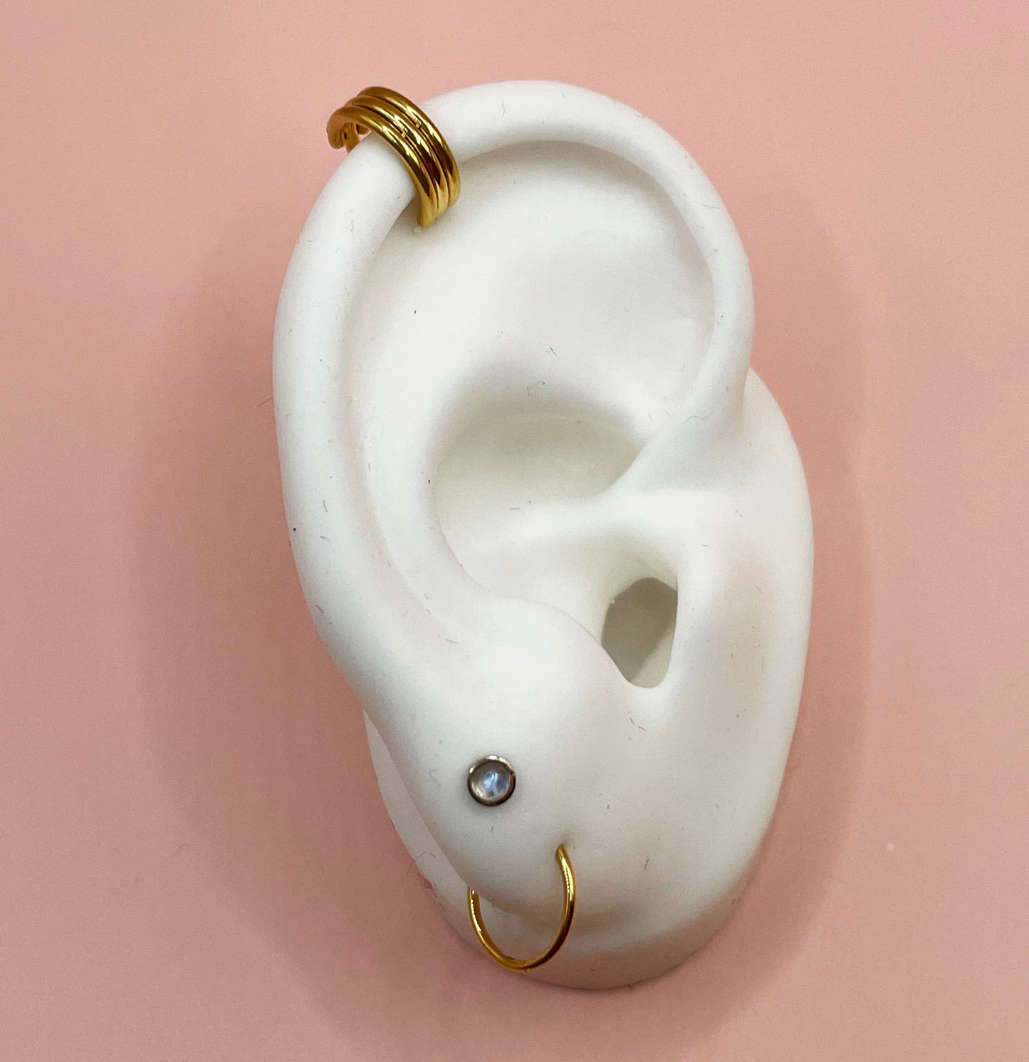 Bezel Set Gem | Titanium Threadless Top For Nose, Ears & Lip - Avanti Body Jewelry