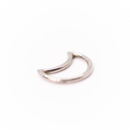 Hinged Ring Moon  | Titanium Clicker Segment Hoop Ring