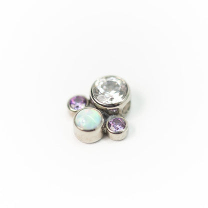 Titanium Captive Gem & Opal Bead Clusters - Avanti Body Jewelry