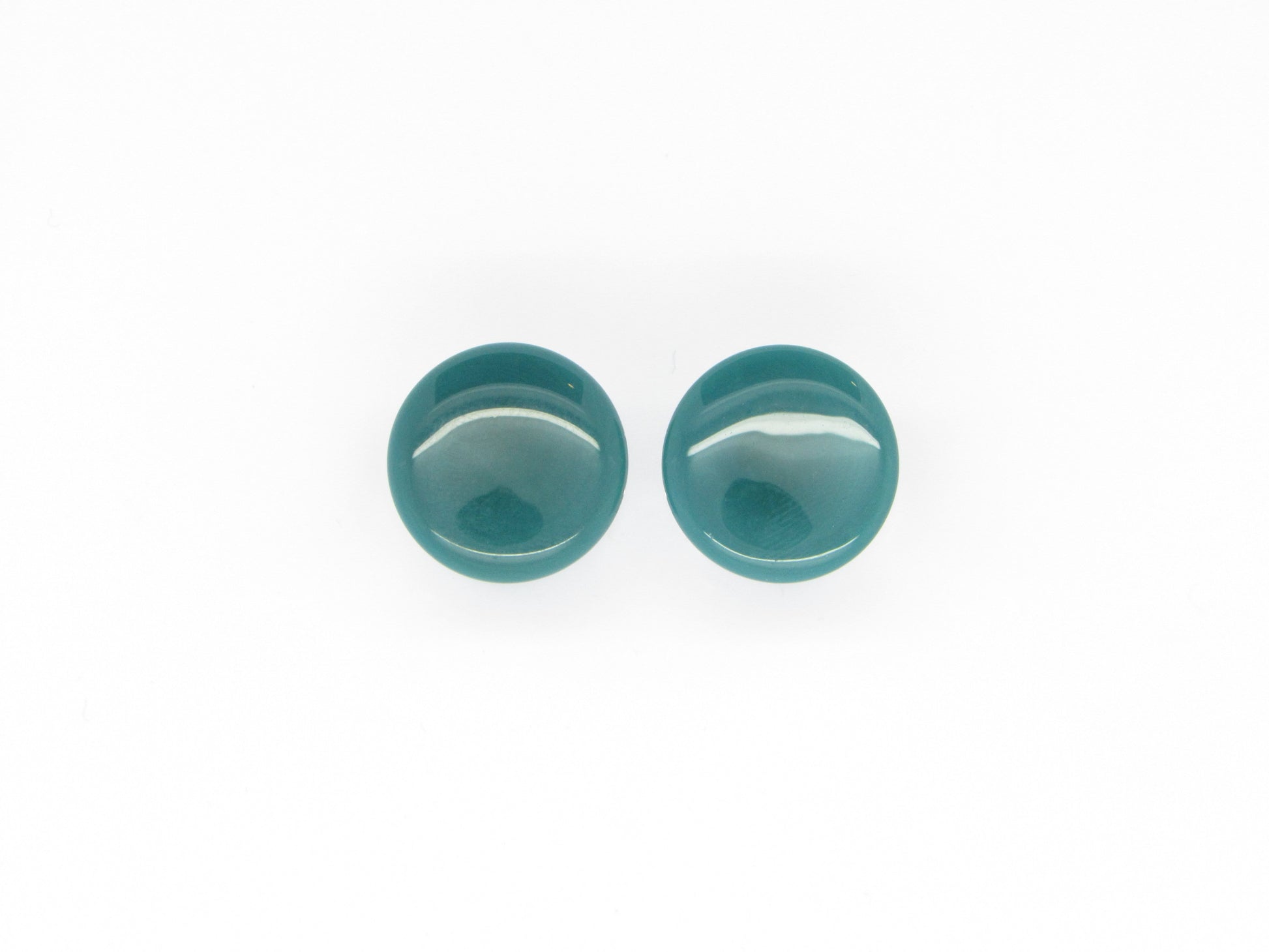 Glass Single Flare Colorfront Plug - Dark Aqua - Avanti Body Piercing & Fine Jewelry