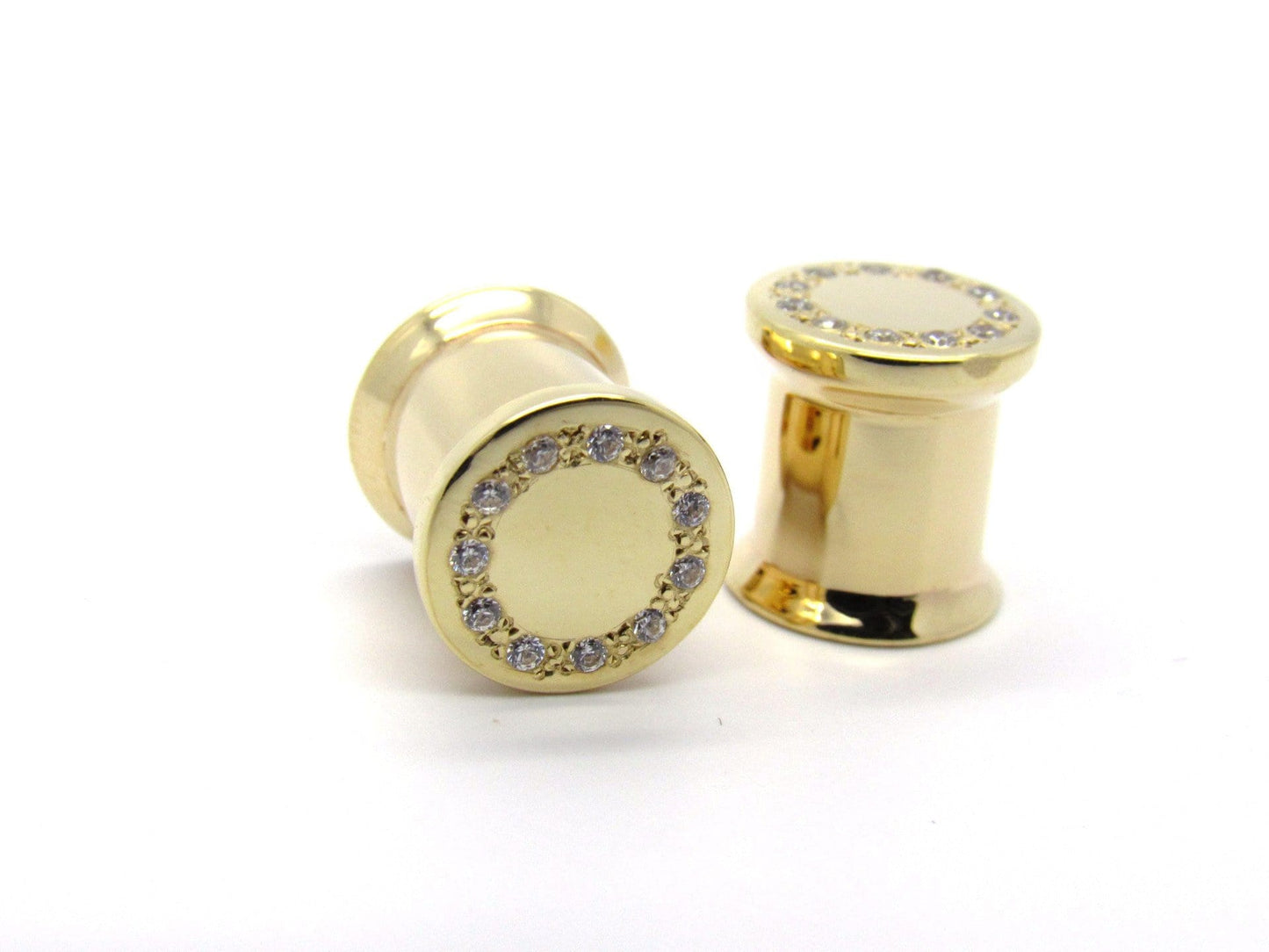 BVLA | 0g Yellow Gold Double Flare Plug Pair - Avanti Body Jewelry