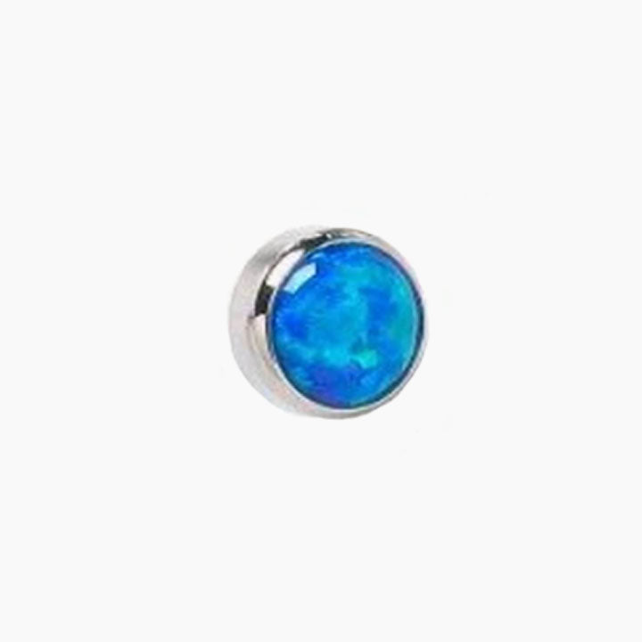 Threaded Opal & Stone Cabochon End/ Dermal Top - Avanti Body Jewelry