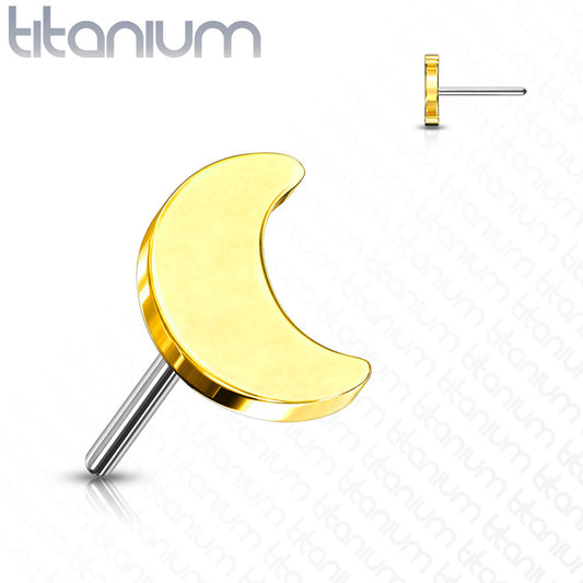 Crescent Moon | Titanium Threadless Top For Nose & Ears - Avanti Body Jewelry