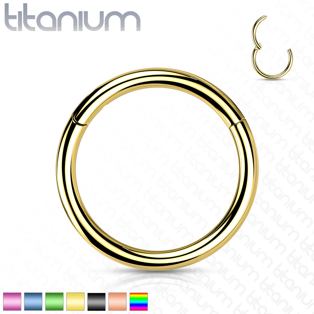 Hinged Ring  | Titanium Clicker Segment Hoop Ring