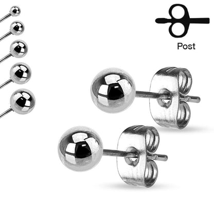 Simple Ball Earring Pair - Avanti Body Jewelry
 - 2