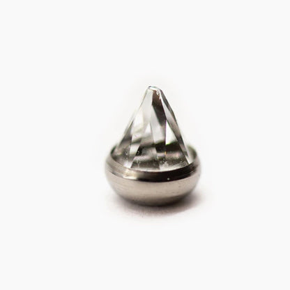 Swarovski Glass Cone | Titanium Threadless Top  For Nose, Ears & Lip