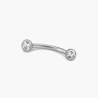 Threadless 16g Fixed Gem Curved Barbell (Post Only)  For Nose, Ears & Lip
