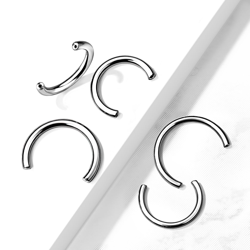 Titanium Threadless Horseshoe Barbell Post For Nose, Ears & Lip - Avanti Body Jewelry