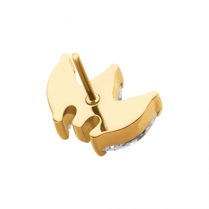 3 Gem Marquise Cluster | Titanium Threadless Top For Nose, Ears & Lip - Avanti Body Jewelry