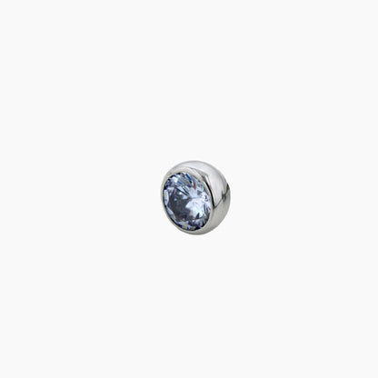 Threaded Bezel-Set Gem End opal - Avanti Body Jewelry