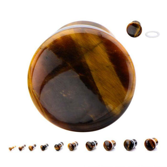Stone Plugs | Tigers Eye - Avanti Body Jewelry