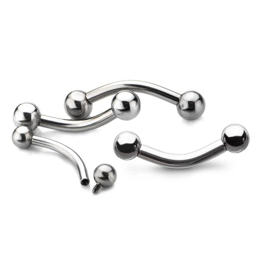 16g Titanium Curved Barbell - Avanti Body Jewelry