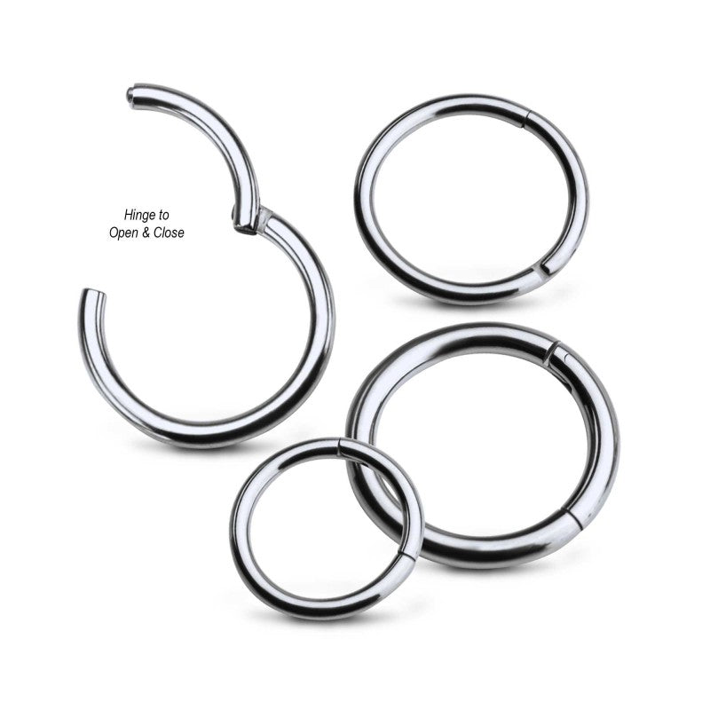 Hinged Ring | Titanium Clicker Segment Hoop Ring - Avanti Body Jewelry