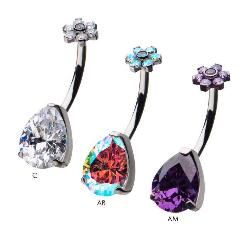 Colorful Gemstone Belly Ring - Avanti Body Jewelry