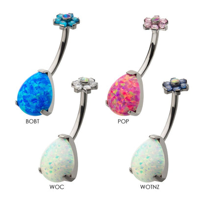Colorful Gemstone Belly Ring - Avanti Body Jewelry