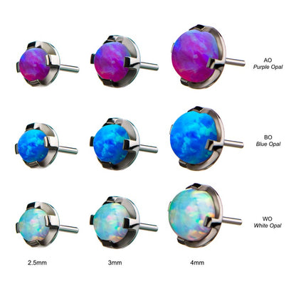 Prong Set Stone | Titanium Threadless Top For Nose, Ears & Lip - Avanti Body Jewelry