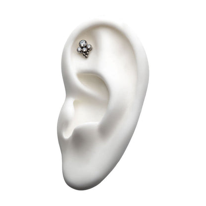 Opal Cluster | Titanium Threadless Top  For Nose, Ears & Lip