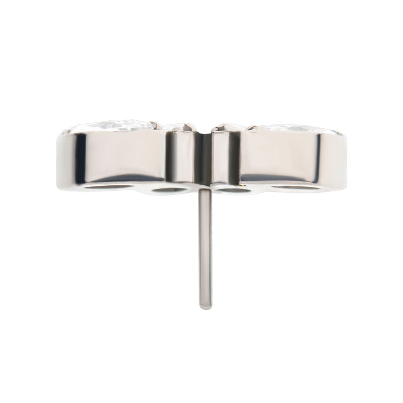 4 Gem Marquise Cluster | Titanium Threadless Top For Nose, Ears & Lip - Avanti Body Jewelry