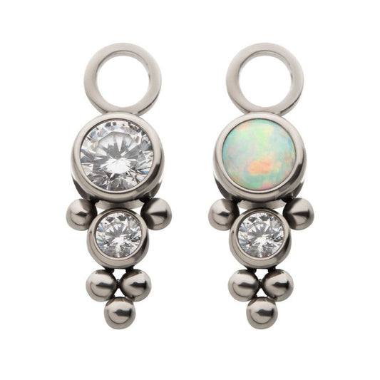 CZ/Opal Jewelry Charm: Add To Your Piercing