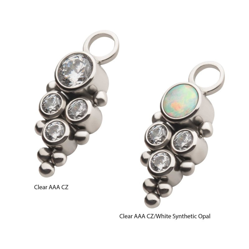 4pc CZ/Opal Jewelry Charm
